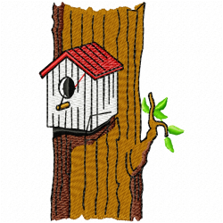 Bird Houses Embroidery Design 5 Bird Houses Embroidery Design 5